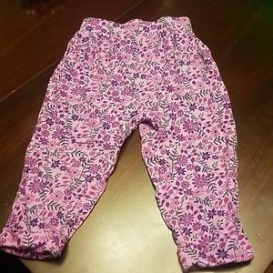 Girls Floral Purple Pants